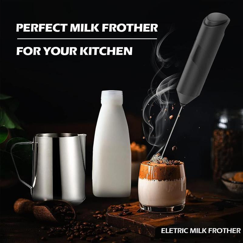 Electric Egg Beater, Handheld Blender with Stainless Steel Stand, Battery Required Coffee Milk Frother without Battery