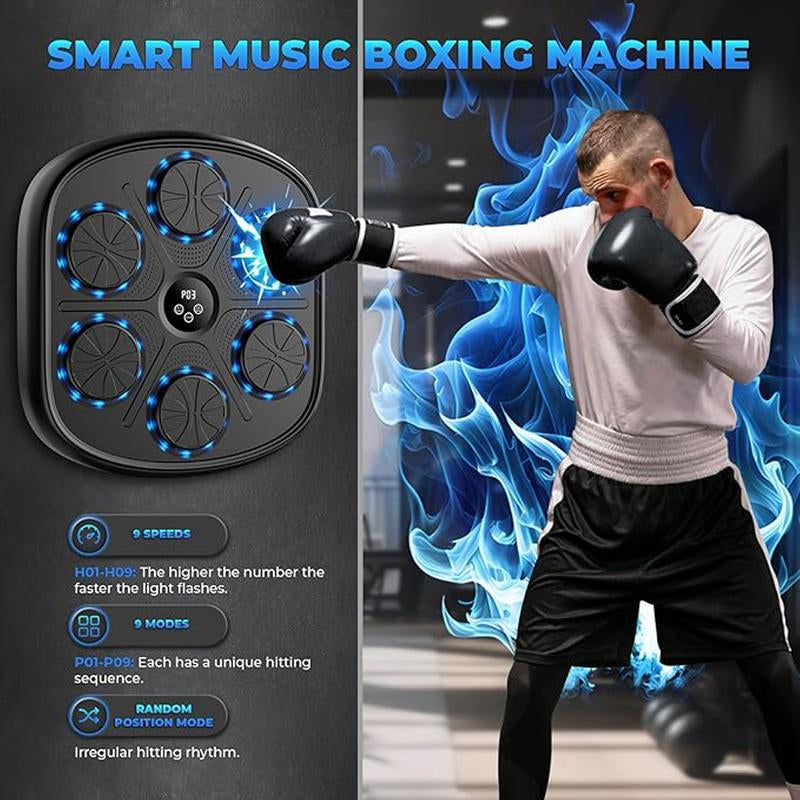 Holdbody Smart Bluetooth Boxing Trainer with Boxing Gloves for Adults and Kids - Music Wall Punching Machine for Home, Office, and Gym Music Boxing