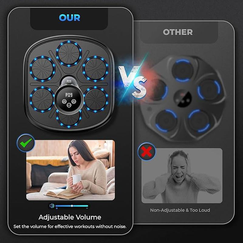 Holdbody Smart Bluetooth Boxing Trainer with Boxing Gloves for Adults and Kids - Music Wall Punching Machine for Home, Office, and Gym Music Boxing