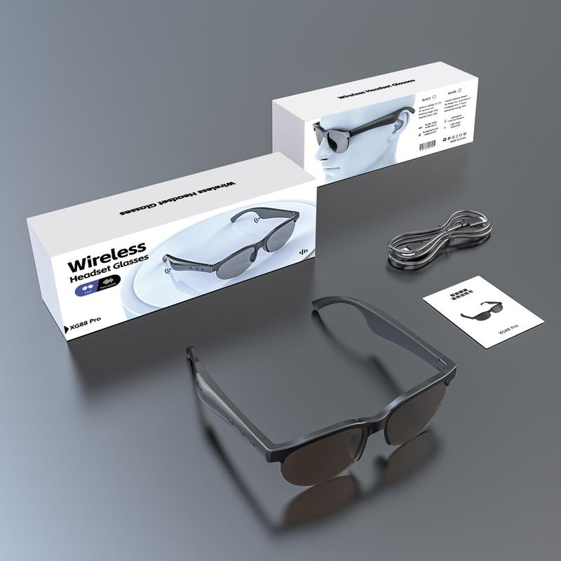 XG88 Pro Smart Glasses Can Listen to Songs, Wireless Earphone Glasses for Iphone, Sunglasses for Men and Women, Sports Sunglasses with Microphone, Travel Essentials, Bluetooth Glasses Electronic Products， Music Wearable